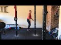 Lunges and calf/ankle warmup